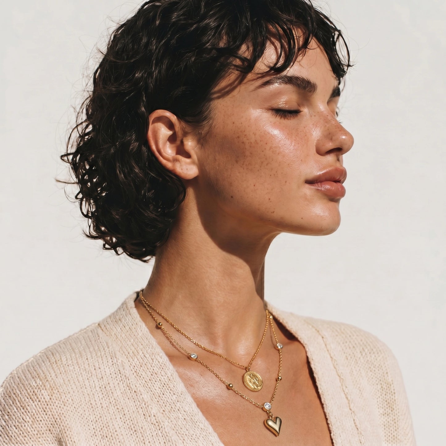 Crystal Heart Charm Necklace by Mindful Elegance