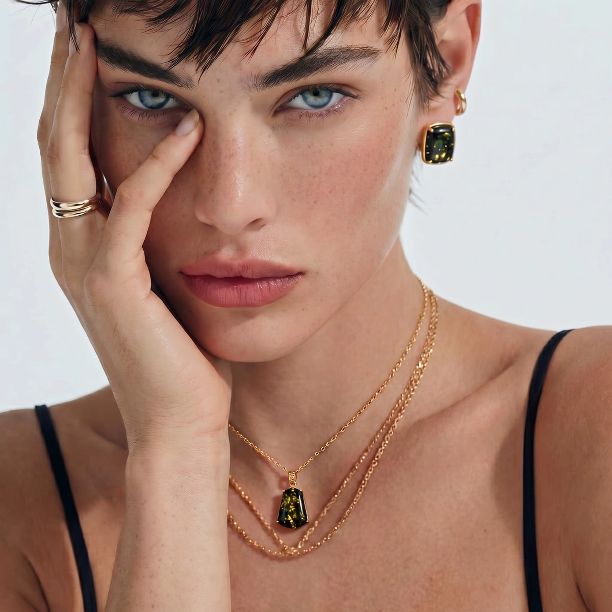 Forest Gold Amber Set by Mindful Elegance