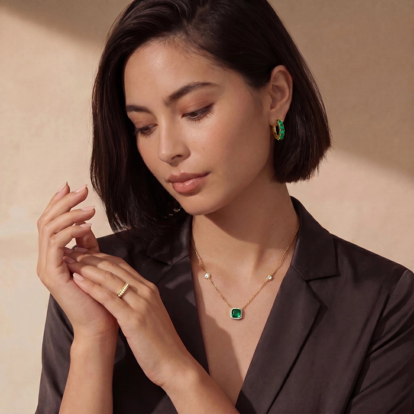 Emerald Dreams Necklace by Mindful Elegance