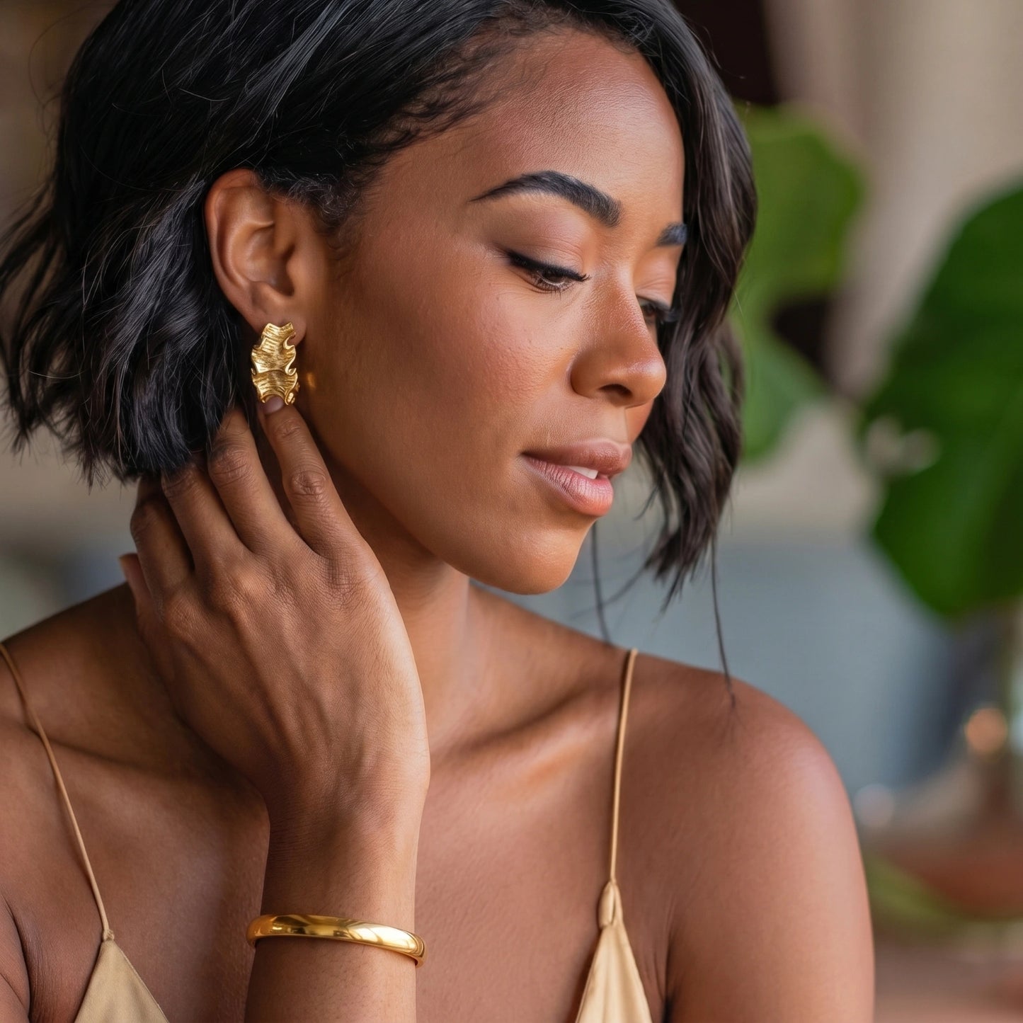Bold Hinge Bangle by Mindful Elegance