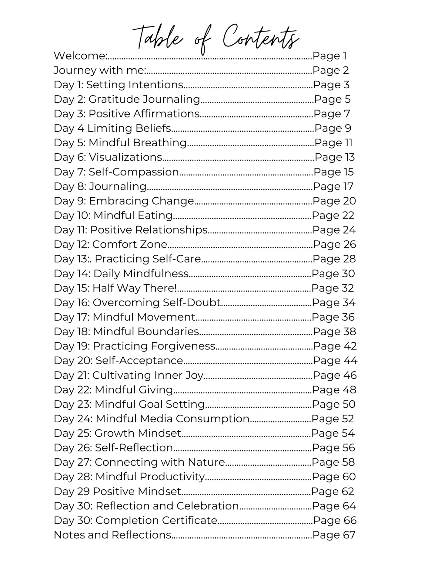 Mindful Moments: 30 Day Challenge