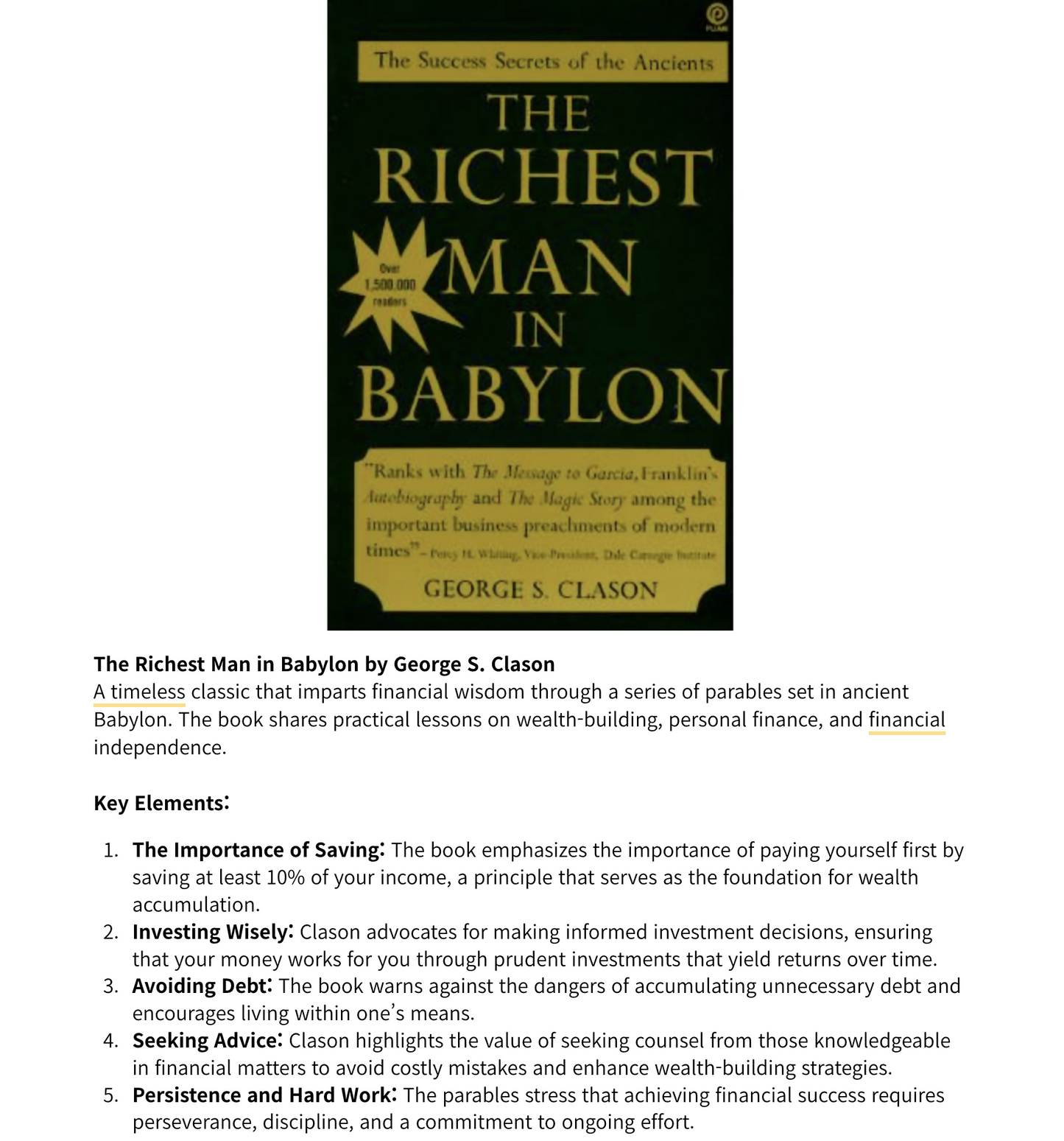 Financial Mastery Digest: 93-Page Summary of 67 Wealth Creation Classics