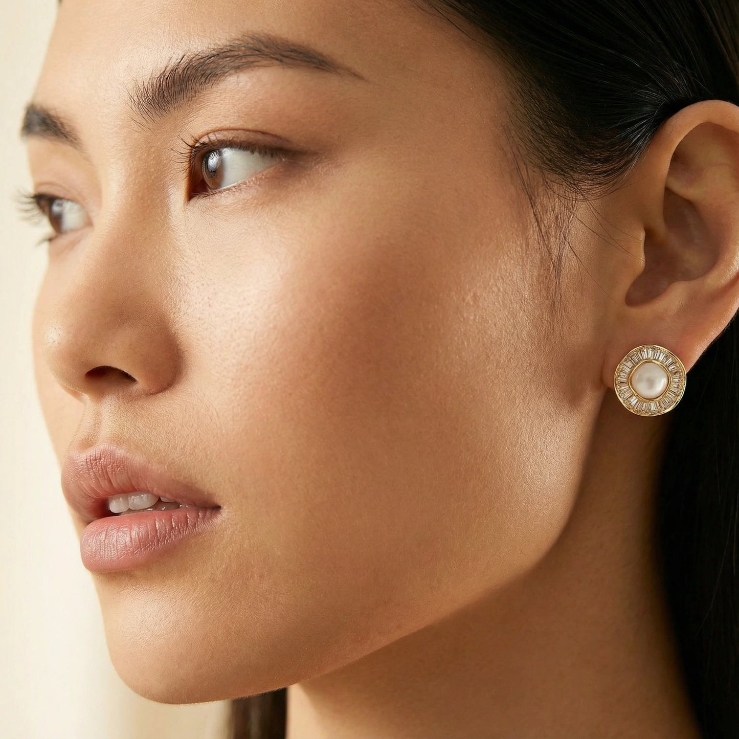 Sunburst Pearl Studs by Mindful Elegance