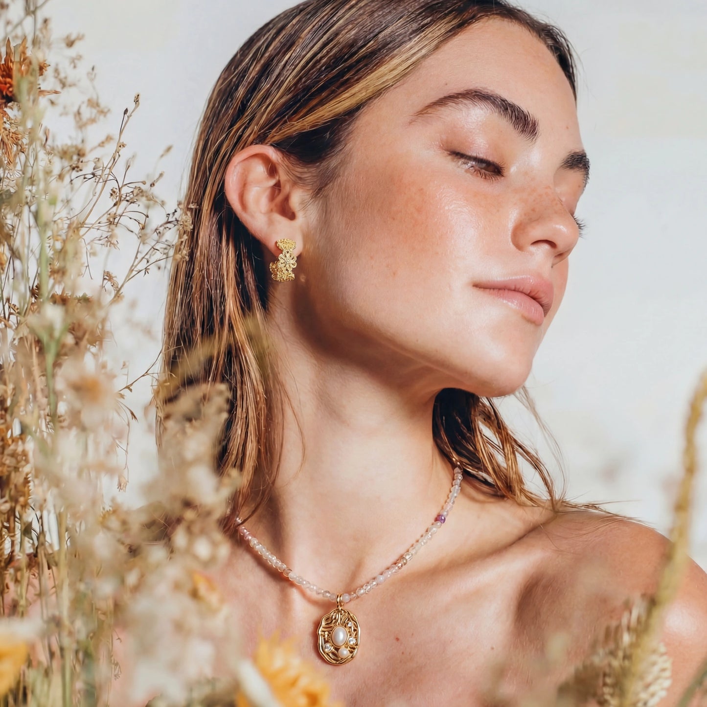 Mystic Garden Gemstone Necklace by Mindful Elegance