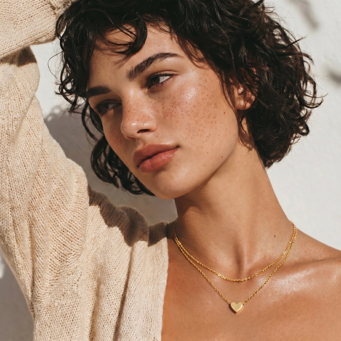 Layered Heart Necklace by Mindful Elegance