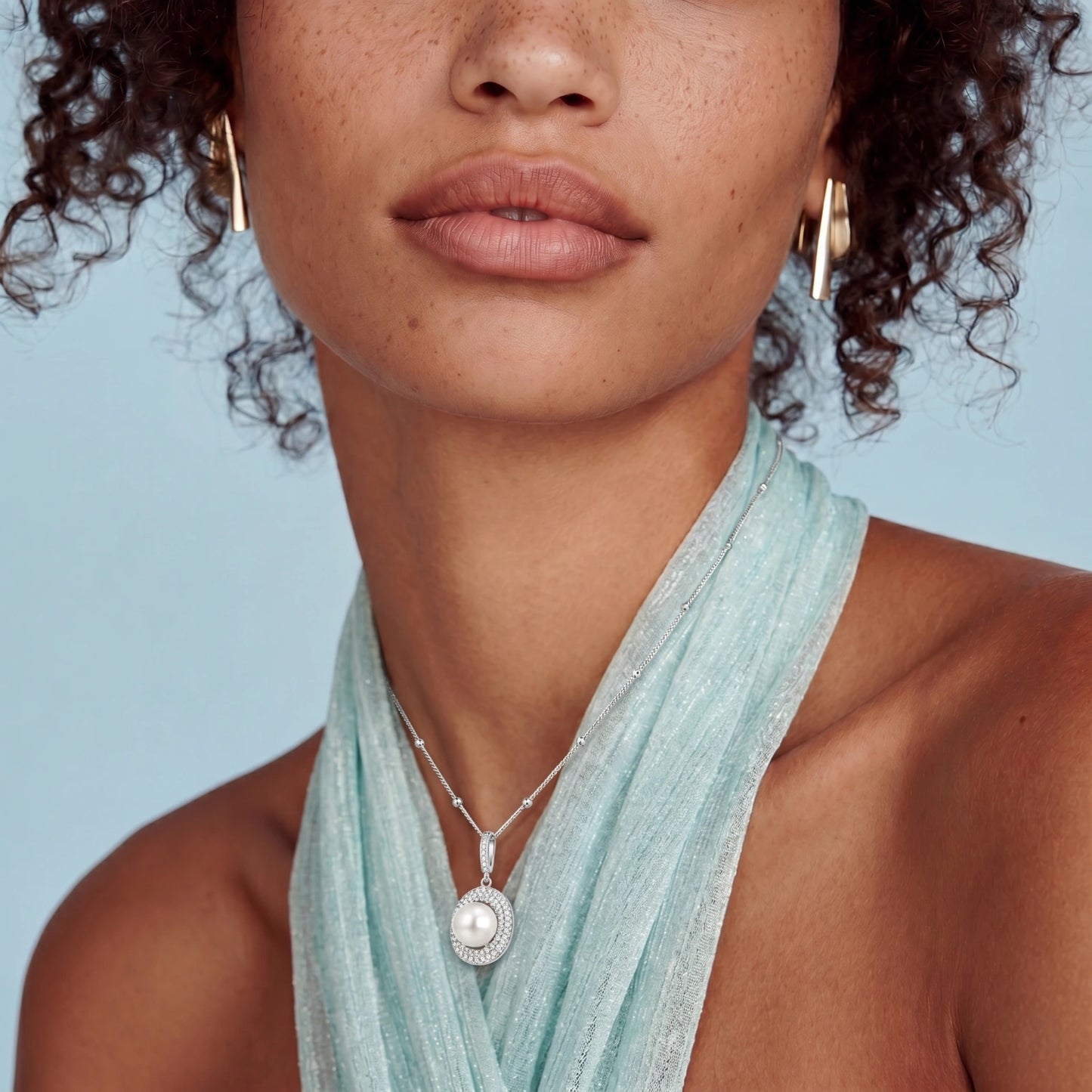 Pearl Halo Necklace by Mindful Elegance